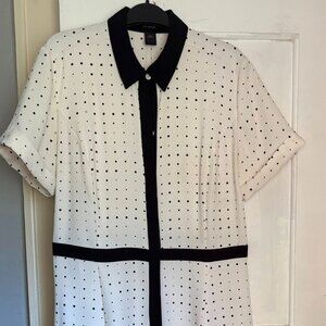 Ann Taylor Flare Short Sleeves Dress